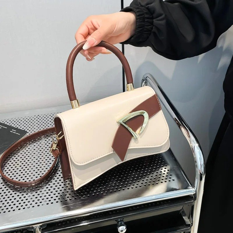 العصرية لون نقي حقيبة مربعة صغيرة الحضرية الحد الأدنى حقيبة يد نسائية