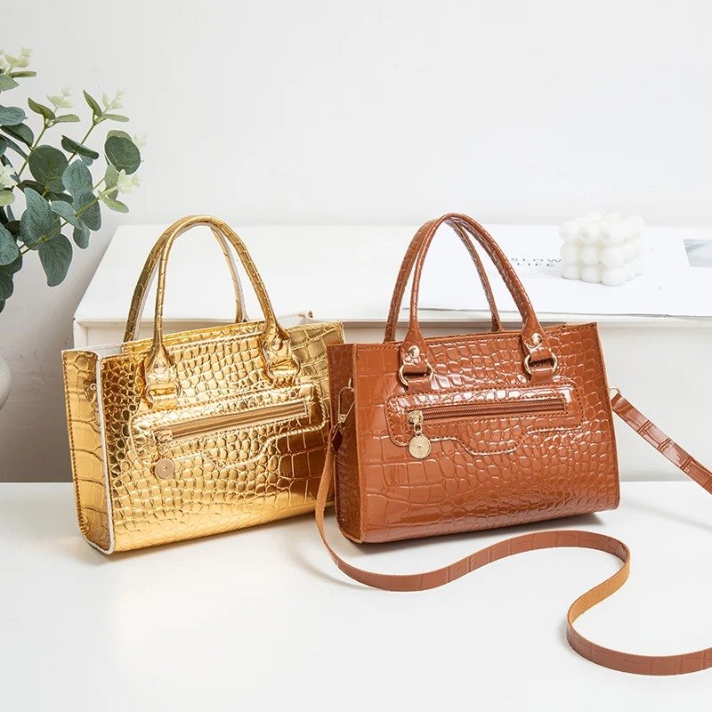 6 ألوان ريترو بلون بولي Leather حقائب كتف جلدية - الصورة 2