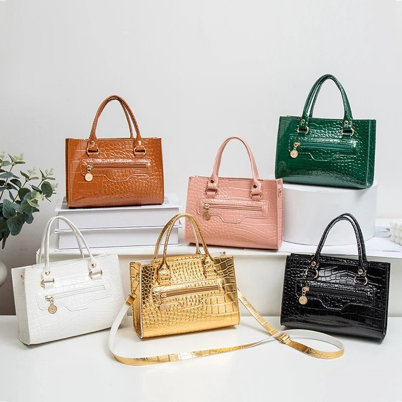 6 ألوان ريترو بلون بولي Leather حقائب كتف جلدية - الصورة 3