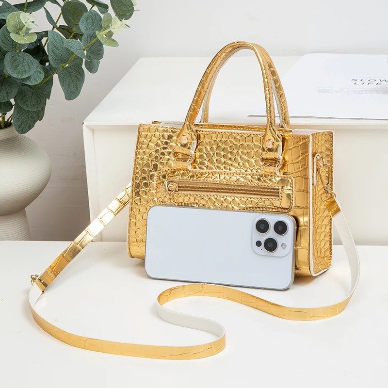 6 ألوان ريترو بلون بولي Leather حقائب كتف جلدية - الصورة 5