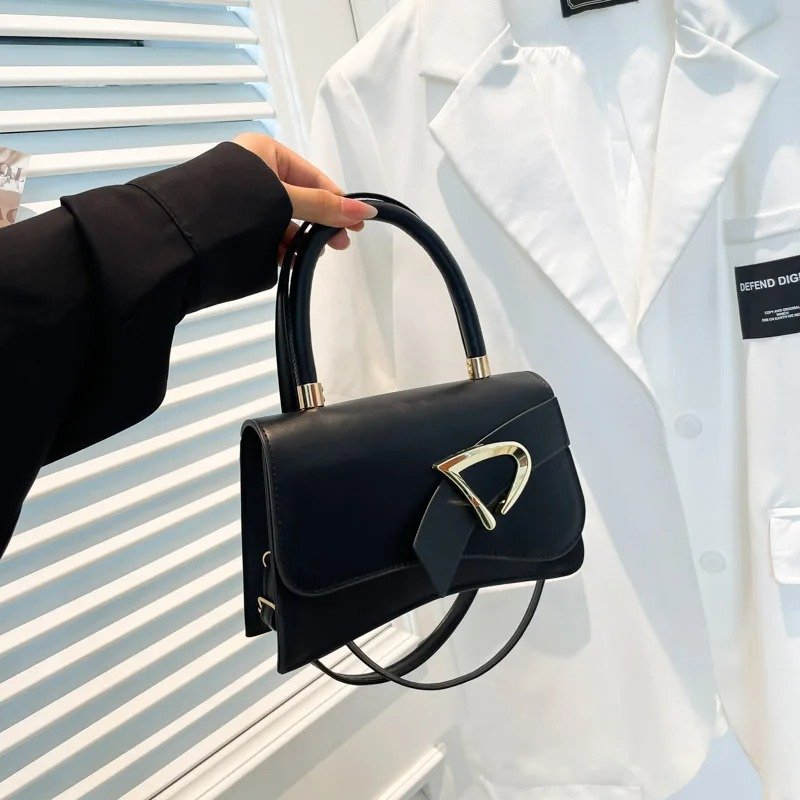 العصرية لون نقي حقيبة مربعة صغيرة الحضرية الحد الأدنى حقيبة يد نسائية - الصورة 7